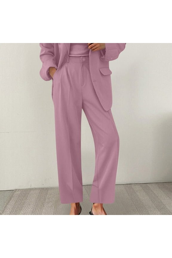 Long Pants for Women Tall Casual Fashionable High-end Elegant Commuting High Waistband Pocket Suit Pants