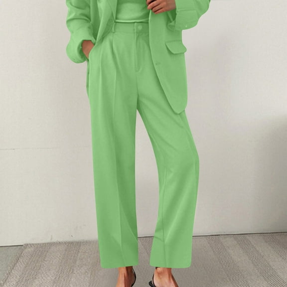 Long Pants for Women Tall Casual Fashionable High-end Elegant Commuting High Waistband Pocket Suit Pants