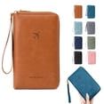 thumbnail image 1 of Long Passport Holder Ticket Storage Document Bag - Multi-Functional Travel Zipper Passport Wallet, Waterproof Nylon, Durable for Men Women, 1 of 8