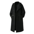thumbnail image 1 of Long Peacoats for Men Fall Trench Coat Wool Blend Jacket Notched Collar Blazer Formal Business Single Breasted Outerwear with Pockets, 1 of 8