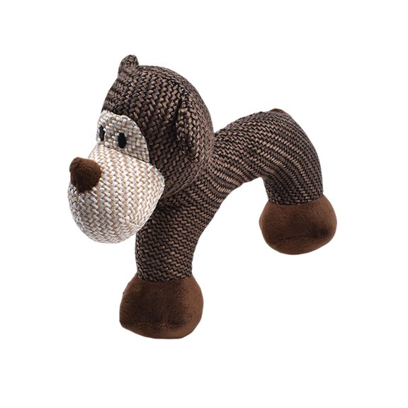 Long Pet Toy For Aggressive Chewers With Plushes Cover And Reinforced Cotton Rope