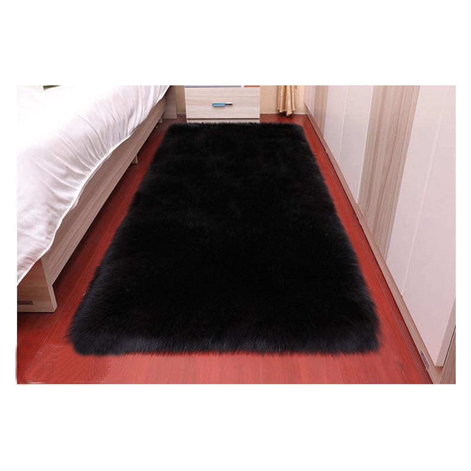 Long Pile Carpet Fluffy Rugs, Extra Soft Cozy Artificial Sheepskin Blanket Carpet Faux Fur Faux
