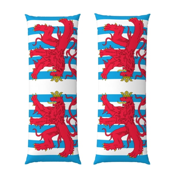 Long Pillow Cover Lluxembourgers-Civil-Ensign Pattern Cushion Body Pillow Case Rectangle Decorative Throw Printed Pillowcase 20 X 60 Inch
