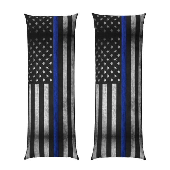 Long Pillow Cover Thin Blue Line Flag Pattern Cushion Body Pillow Case Rectangle Decorative Throw Printed Pillowcase 20 X 60 Inch
