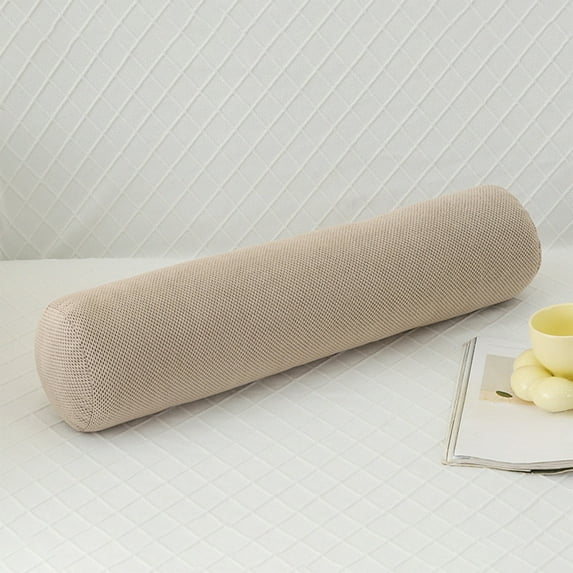 Long Pillow for Knee/Leg/Neck, Cylinder Pillow for Sleeping on Side or Back, Bedding Round Neck Pillow, Removable Cover, Ergonomic Support, Length 23.6" x 5.9" Diameter