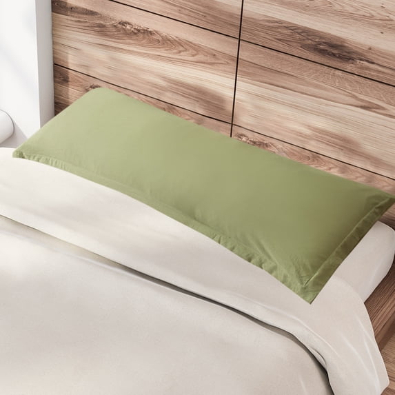 Long Pillowcase 18.9x59 Inch, Washed Polyester Body Pillow Cover with Breathable and Cooling Fabric, Soft Pillow Core Case
