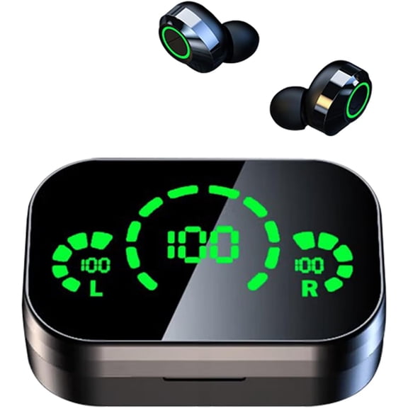 Long Playtime Touch Control True Wireless Earbuds/Headphones Bluetooth YD03, LED Charging Case, Bluetooth 5.3 with Built-in Mic for Sports, Work, Travel