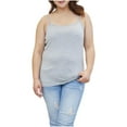 thumbnail image 1 of Long Plus Size Cotton Camisole Spaghetti Strap Tank Top for Women Basic Cami Tops Womens Undershirts, 1 of 5