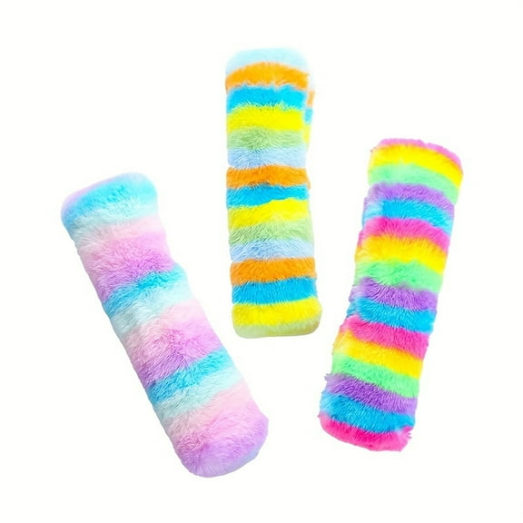 Long Plush Strip Pillow With Catnip Paper And Resistant Toy Inside, Soft Plush Cat Toy For Interactive Play, Durable Catnip Pillow For Indoor Cats, Colorful Striped Cat Chew Toy