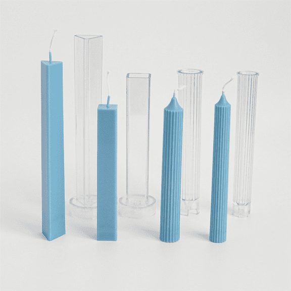 Long Pole Candle Plastic Mold DIY Homemade Aromatherapy Candles Making Kit Pc Mould B