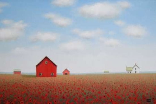 Long Poppy Farm Canvas Art - Sharon France (24 x 36)