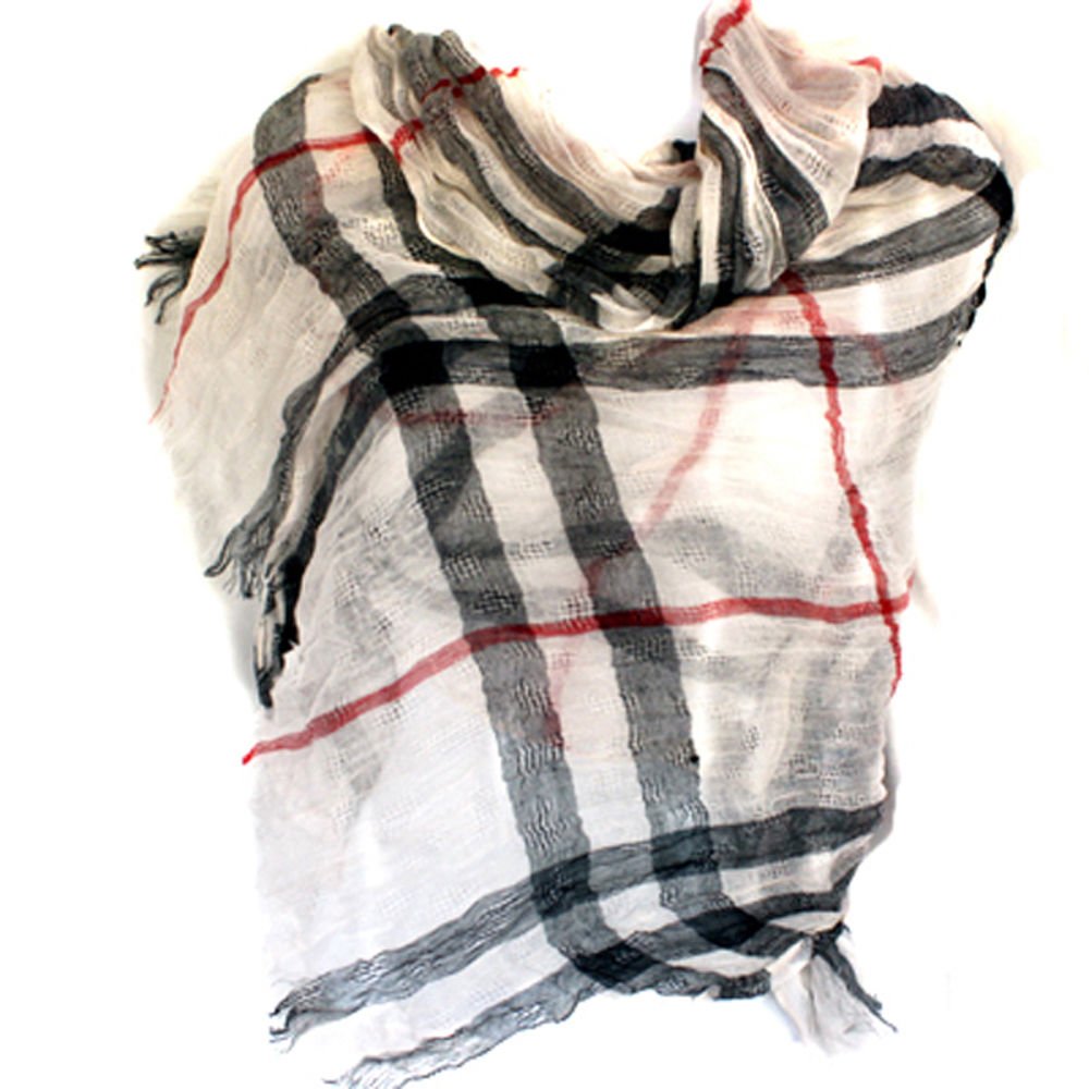 SILVERFEVER Soft Cashmere Feel Plaid Scarf Tartan Preppy Style Checkered Elegant Scarves for Women's Men's - image 1 of 6
