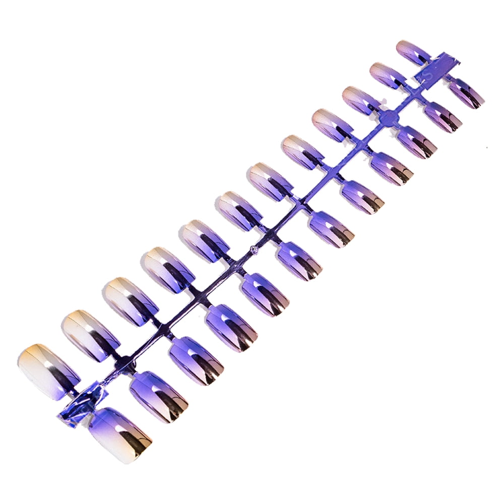 Long Press Nails Ballerina Fake Nails Glitter Glossy Full Coverage ABS Nail Stickers for Nail Art Women Girls