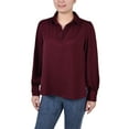 thumbnail image 1 of Long Puff Sleeve Satin Blouse, 1 of 3