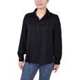 thumbnail image 1 of Long Puff Sleeve Satin Blouse, 1 of 3
