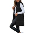 thumbnail image 1 of Long Puffer Vest for Women Hooded Lightweight Sleeveless Jackets Casual Plus Size Zipper Winter Vest with Pockets, 1 of 8