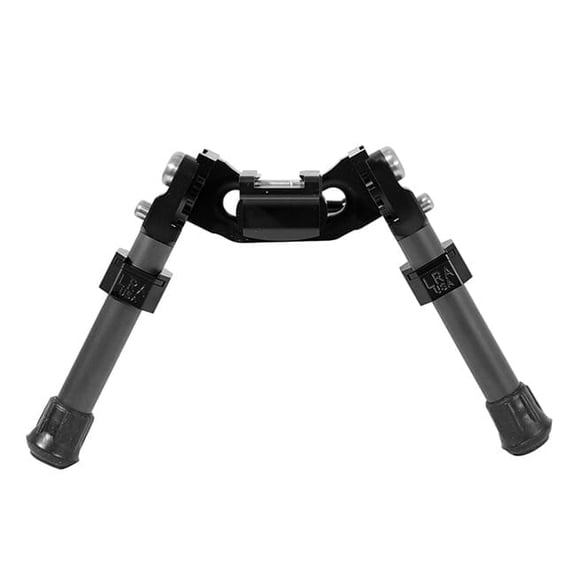 Long Range Accuracy Lite Sporting Bipod, Carbon Fiber, Adjustable 5-7Inch Legs, 15 Rotation, Short Legs for .300+ Calibers (LRA-1234)
