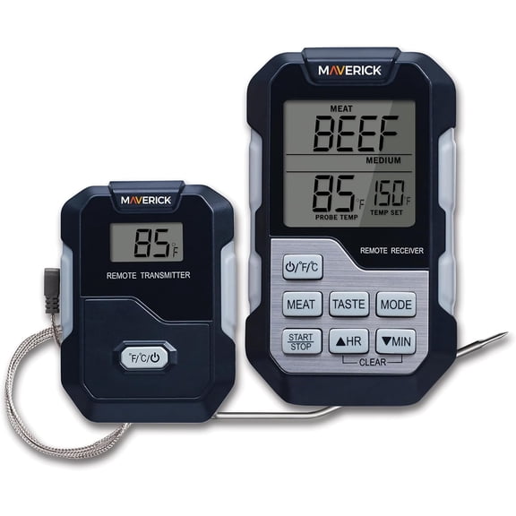 Long Range Digital Wireless Meat Thermometer, 300 ft Remote Monitoring, Timer, Heat-Resistant Probe (662F), for Grilling, Smoking, Roasting & Oven Cooking (Dual Probe) (Single Probe)