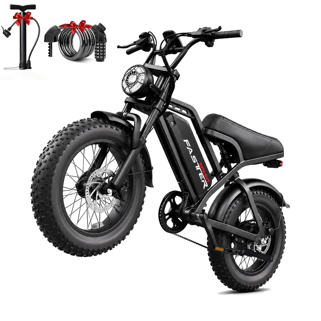 1000W 25mph Moutain Ebike,Electric Bike for Teens, 48V 15.6AH 16" Fat Tire Electric Bicycle Full Suspension UL2849 Age 13+