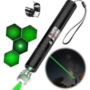 Long Range Green Laser Pointer,Laser Pointer High Power Pen, Green Pointer Rechargeable for Hiking, Cat Laser Toy USB ChargeGreen Light