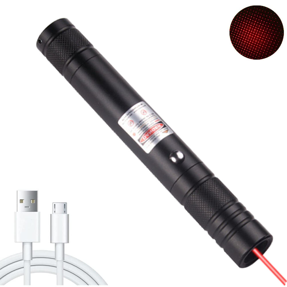 Long Range High Power Tactical Red Dot Light Presentation Pointer USB ReOutdoor Interactive Cat Laser Toy