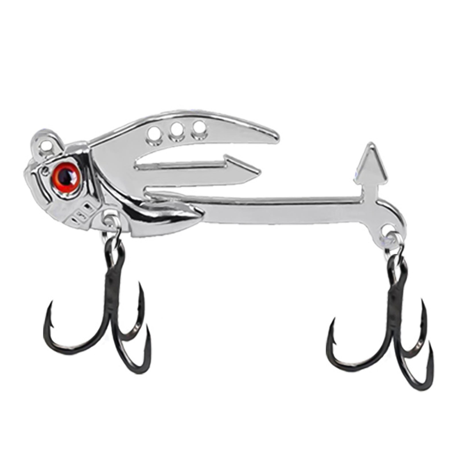 LongRange Iron Plate Vib Lure Bait Groove Hook Fishing Accessories