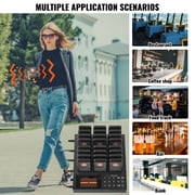 Long Range Wireless Pager System with 24 Buzzers, Vibration&Flash Alerts for Restaurants, Food Trucks, and Retail Queue Management