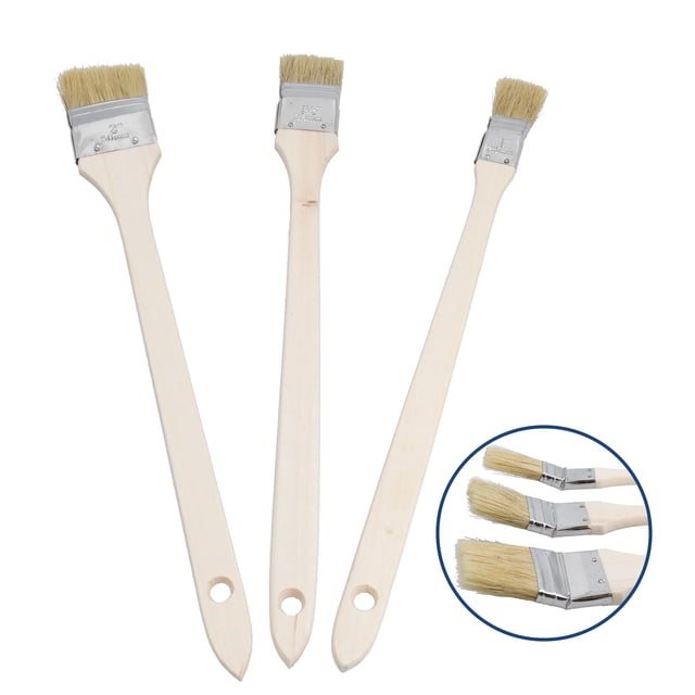Paintbrush Radiator Type Long Reach Angled Radiator Paint Brush 3pc Set 25mm – 50mm Width 400mm ...