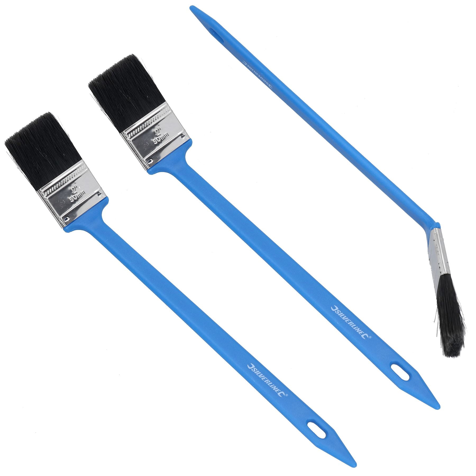 Long Reach Angled Radiator Paint Brush 50mm (2”) Width Head 400mm Long ...