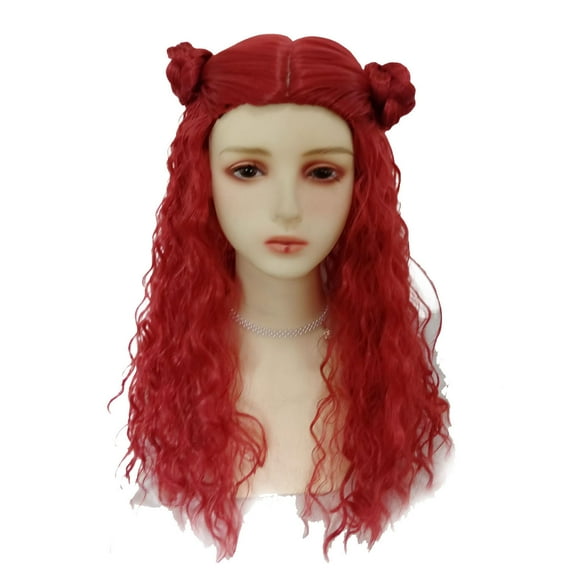 Long Red Curly Wig Halloween Cosplay Party Costume Wig