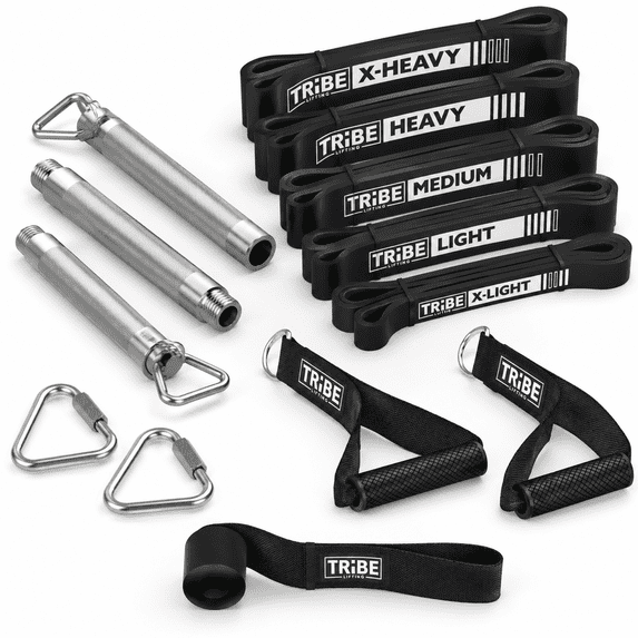 Long Resistance Bands Set, 5 Levels, Black 3, for Pull Up Assistance ...