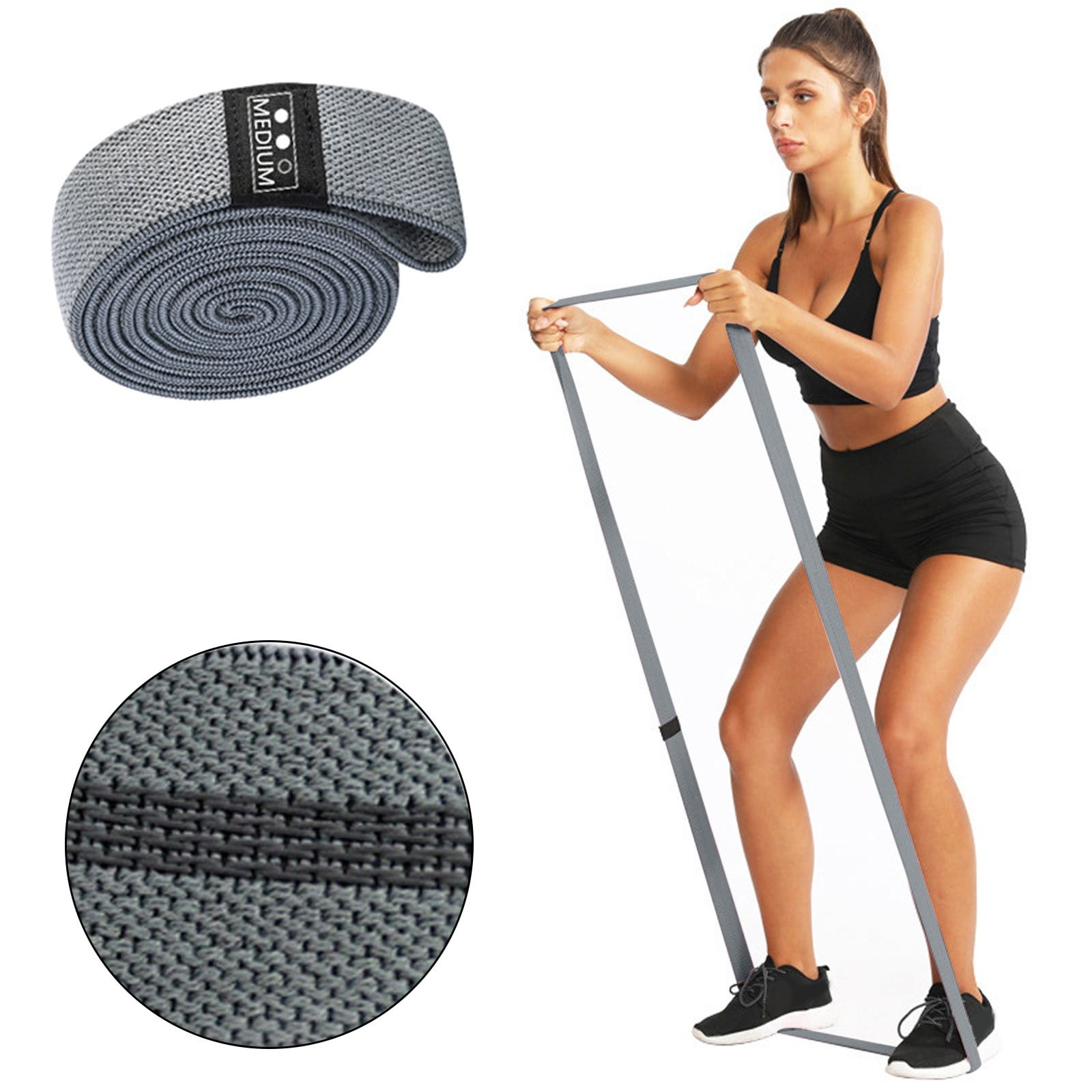 Long Resistance Squat Strap Circle Elastic Strap Tension Rope Yoga