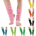 thumbnail image 1 of Long Ribbed Knit Leg Warmers for Women Men 80s Dance Sports Style, 1 of 7