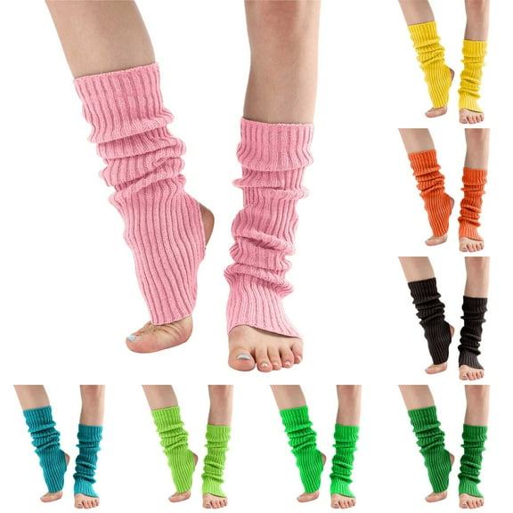 Long Ribbed Knit Leg Warmers for Women and Men 80s Style Dance Sports Wear