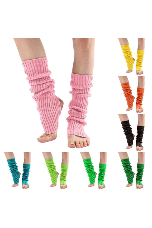 Long Ribbed Knit Leg Warmers for Women and Men 80s Style Dance Sports Wear