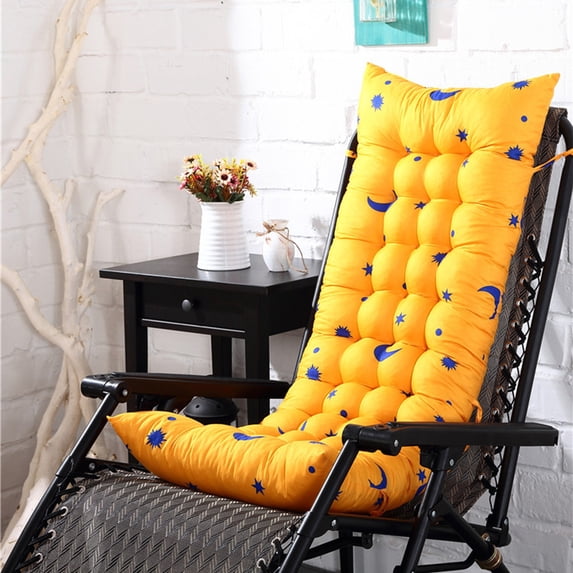 Long Rocking Chair Cushion, Thickened and Non-Slip Patio Cushions for Outdoor Furniture. 15.6X42.9X3.12 Inch Yellow