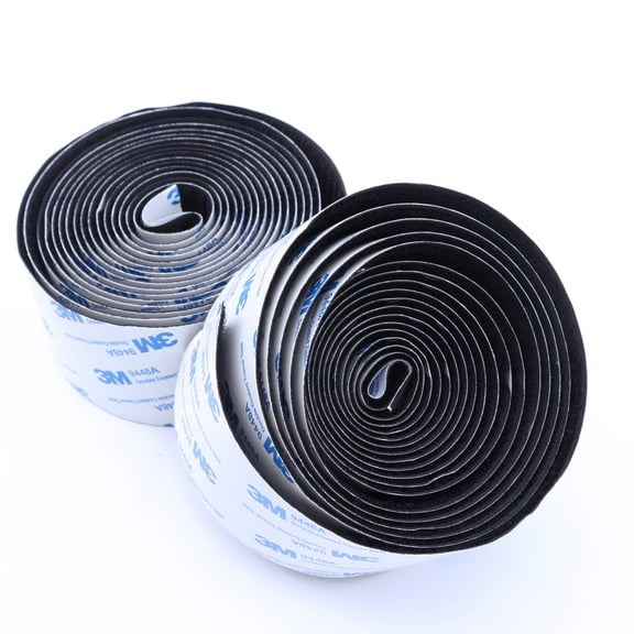 Long Roll Black Sticky Back Fastener - 2 Inch Wide, 3 Meter Length for Car Interiors & Holiday Decor