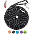 thumbnail image 1 of Long Rope Leash for Dog Training 10FT 16FT 30FT 50FT 100FT, Reflective Threads Check Cord Dog Long Line Leash for Large Medium Small Dogs, Dog Tie-Out Cable for Playing, Camping, or Backyard, 1 of 8