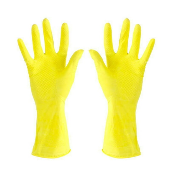 Long Rubber Dishwashing Gloves, Latex Kitchen Cleaning Gloves, Warm Waterproof Gloves, Household Chores Hand Protection