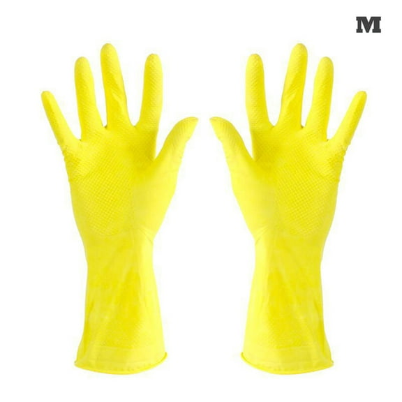 Long Rubber Warm Gloves Kitchen Dish Washing Cleaning Tool Hand Gloves Dishes Washing Gloves Latex Gauntlets,1×Gloves