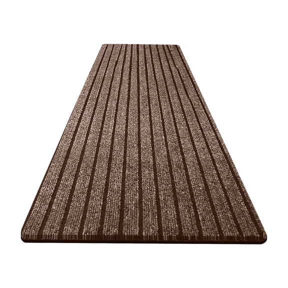 Long Runner Bath Mat Extra Thick Soft Velvet Fleece 16x72in Brown