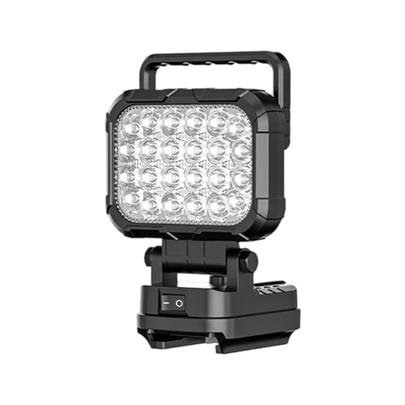 Long Runtime Battery(not included) LED Work Light USB Charging Double Port