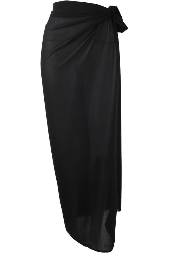 Long Sarong Swimsuit Blouse,Women Swimsuit Coverups Beach Cover Up Sarong Wraps Black