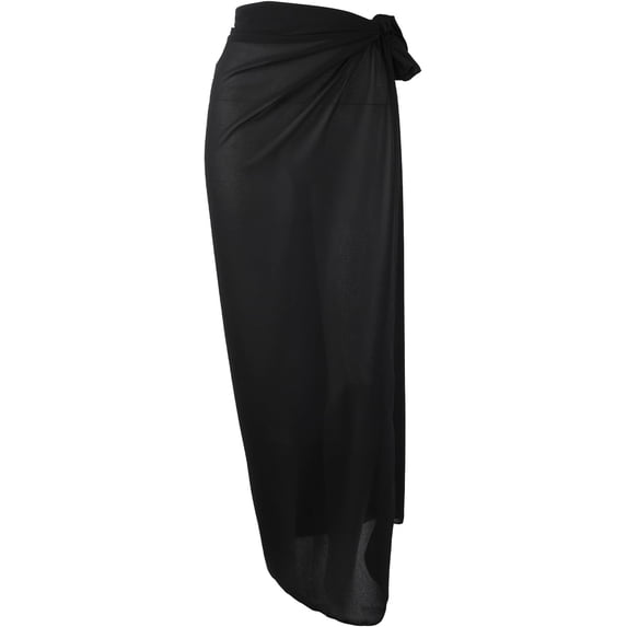 1 Pcs Black Sarong Swim Suit Cover Up Long Women’s Swimsuit Covers, Beach Blouse Sarong Wraps for Summer Party Travel