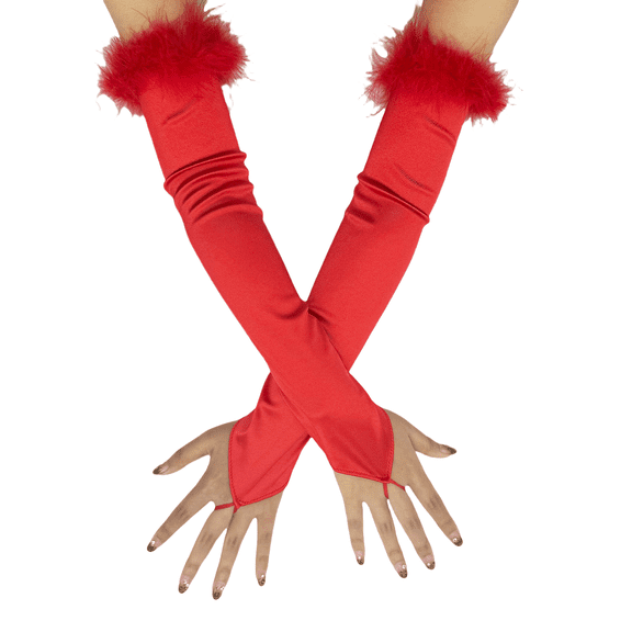 Long Satin Gloves for Brides Accessory Wedding Prom Party Costume Dress Gloves