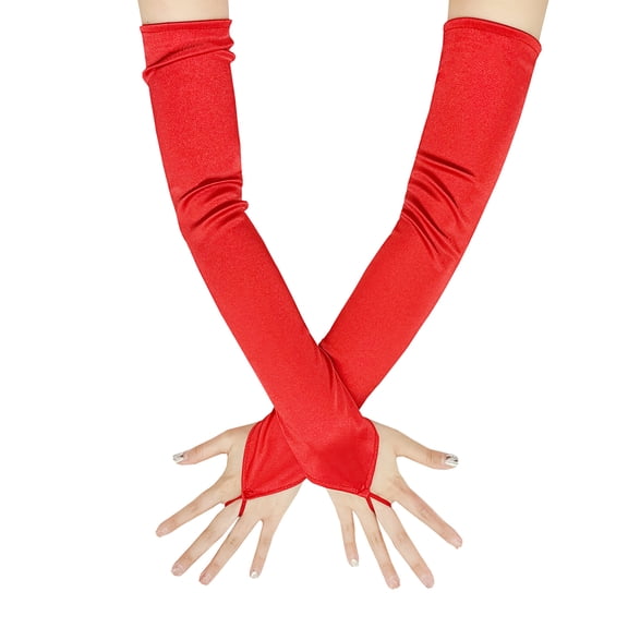 Long Satin Gloves for Brides Accessory Wedding Prom Party Costume Dress Gloves