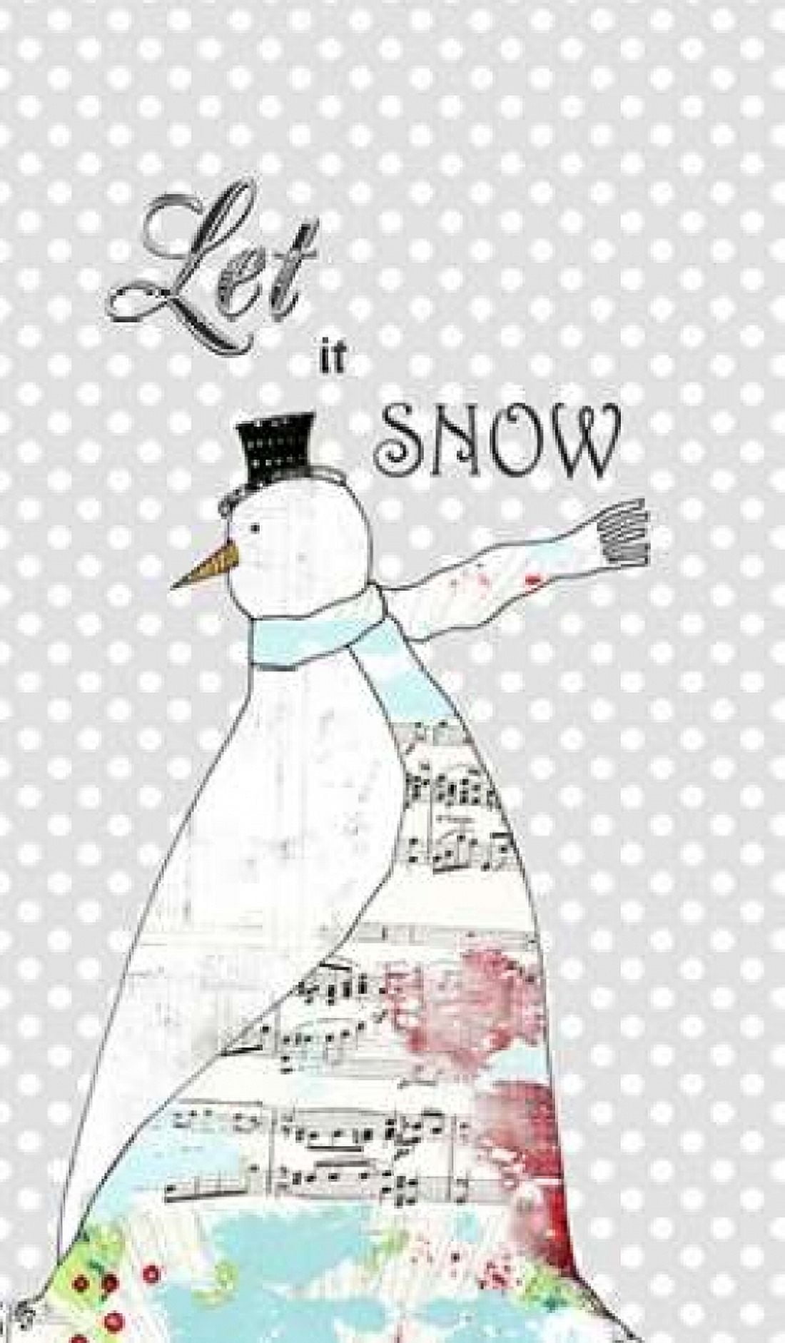 Long Scarf Snowman Canvas Art - Sarah Ogren (12 x 18)