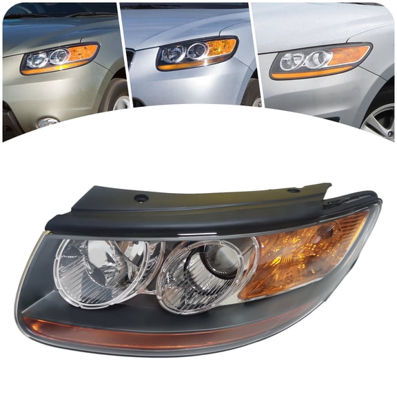 Long Service Life Left Driver Side Halogen Elaborate Design Headlight Direct Replacement Lamp Assembly For 2007-2012 Hyundai Santa Fe