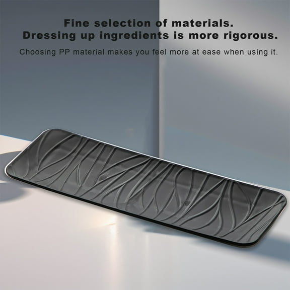 Long Serving Trays for Sushi, Pasta, Chips, Appetizer, Cake - Plastic Rectangle Platter for Party, Restaurant, Banquet - Dishwasher & Oven Safe 11.6"x3.93"x0.66"