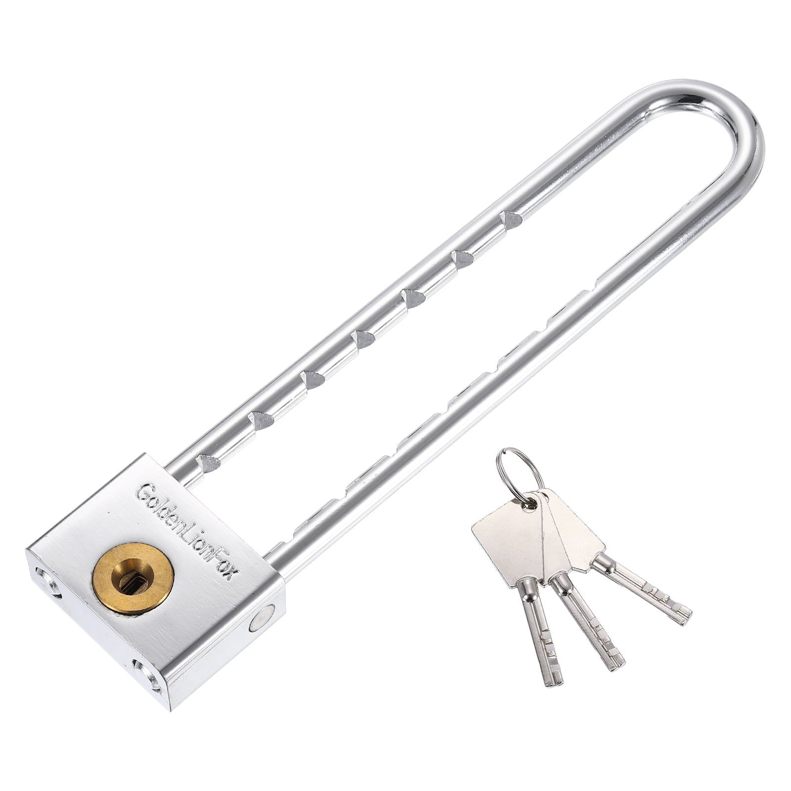 6 Pack Long Shackle Padlock With Key, 50 Mm Heavy Duty Lengthened